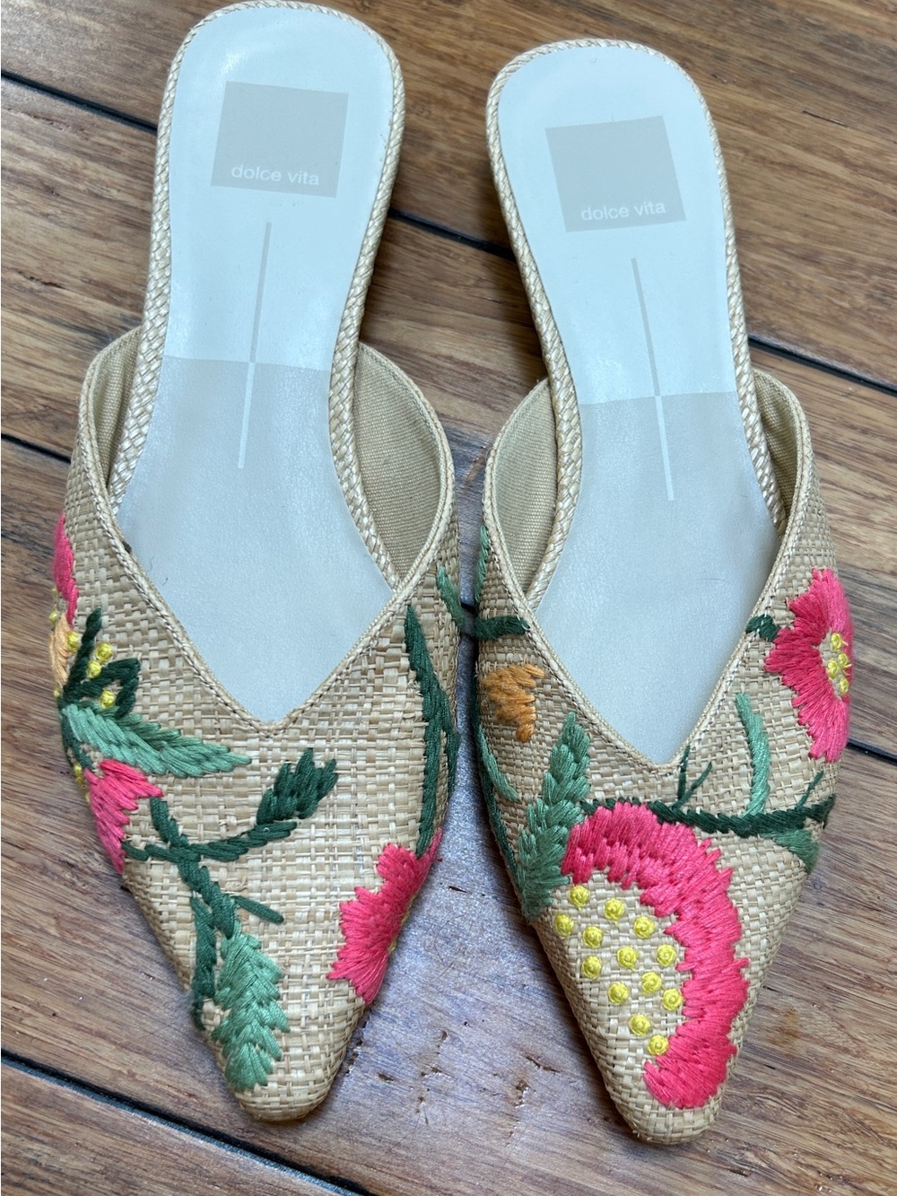 Dolce Vita embroidered slides. NWOB